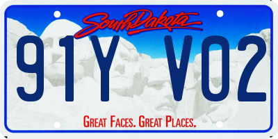 SD license plate 91YV02