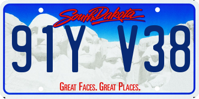 SD license plate 91YV38