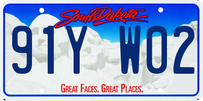 SD license plate 91YW02