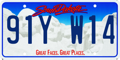 SD license plate 91YW14