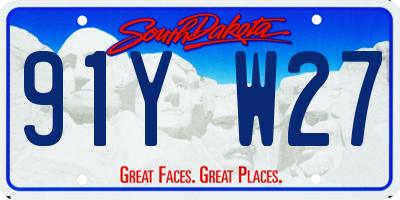 SD license plate 91YW27