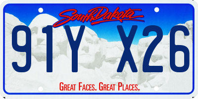 SD license plate 91YX26