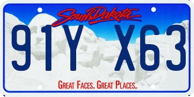 SD license plate 91YX63