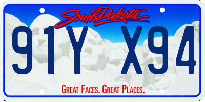 SD license plate 91YX94