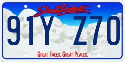 SD license plate 91YZ70