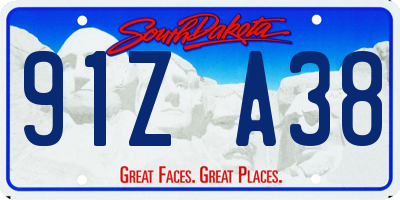 SD license plate 91ZA38