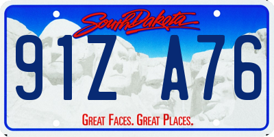 SD license plate 91ZA76