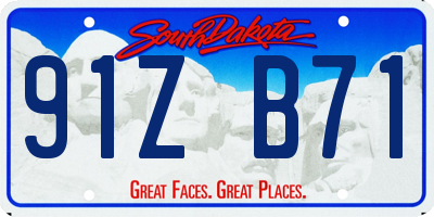 SD license plate 91ZB71