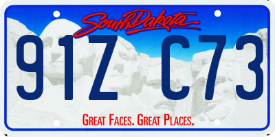 SD license plate 91ZC73