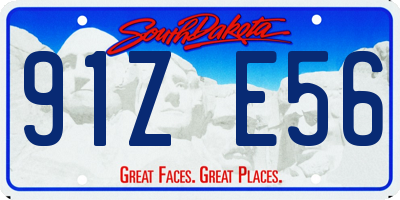 SD license plate 91ZE56