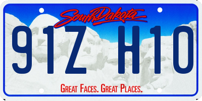 SD license plate 91ZH10