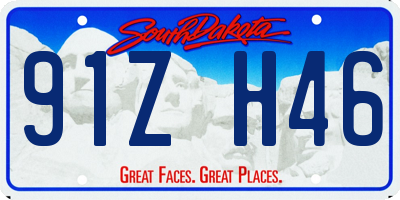 SD license plate 91ZH46