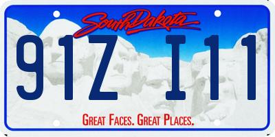SD license plate 91ZI11
