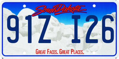 SD license plate 91ZI26