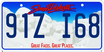 SD license plate 91ZI68