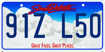 SD license plate 91ZL50