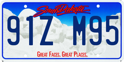 SD license plate 91ZM95