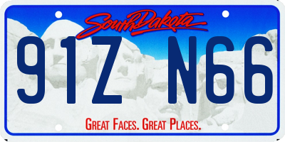SD license plate 91ZN66