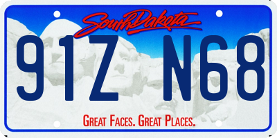 SD license plate 91ZN68