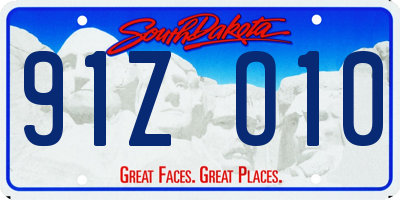 SD license plate 91ZO10
