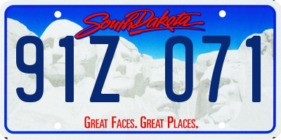 SD license plate 91ZO71