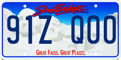 SD license plate 91ZQ00