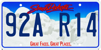 SD license plate 92AR14