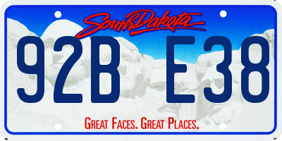 SD license plate 92BE38