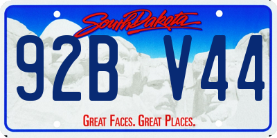 SD license plate 92BV44