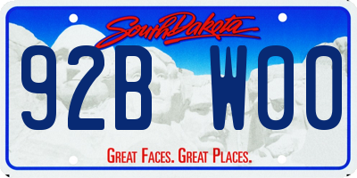 SD license plate 92BW00