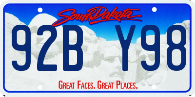 SD license plate 92BY98