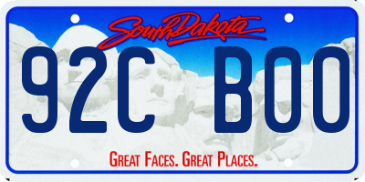SD license plate 92CB00