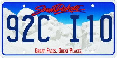 SD license plate 92CI10