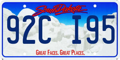 SD license plate 92CI95