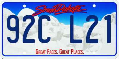 SD license plate 92CL21