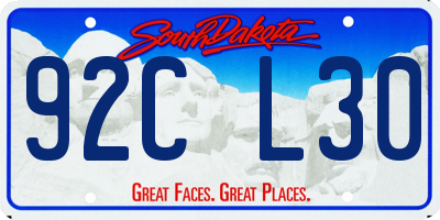 SD license plate 92CL30