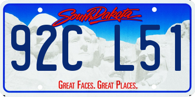 SD license plate 92CL51