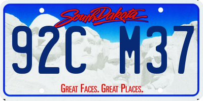 SD license plate 92CM37