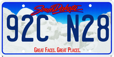 SD license plate 92CN28