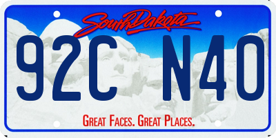 SD license plate 92CN40