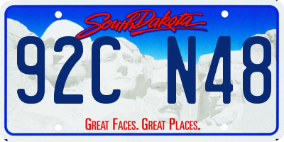 SD license plate 92CN48
