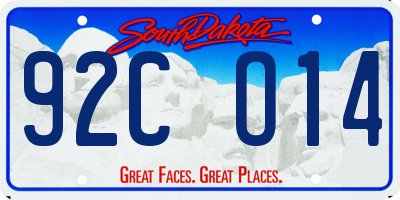 SD license plate 92CO14