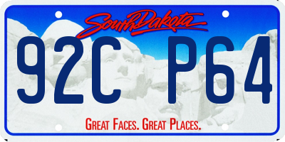 SD license plate 92CP64