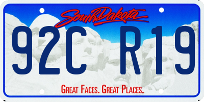 SD license plate 92CR19