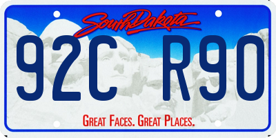 SD license plate 92CR90