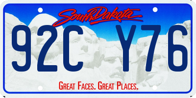 SD license plate 92CY76