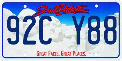SD license plate 92CY88