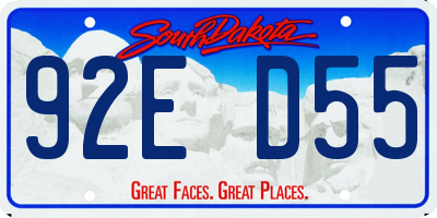 SD license plate 92ED55