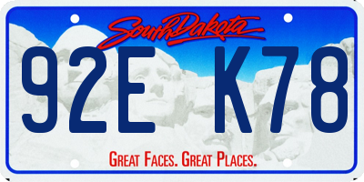 SD license plate 92EK78