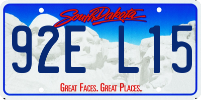 SD license plate 92EL15
